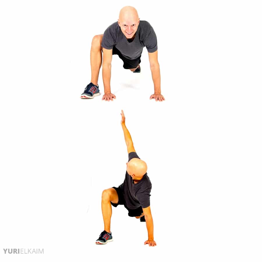 Dynamic Warm-up Exercises - Frog Walk-in Twist