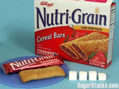 Nutri-Grain Cereal Bar and Sugar