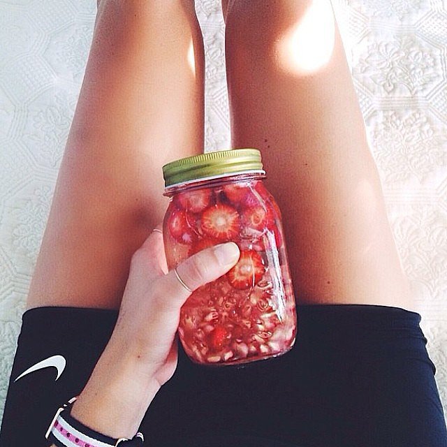 Strawberry Pomegranate Detox Water