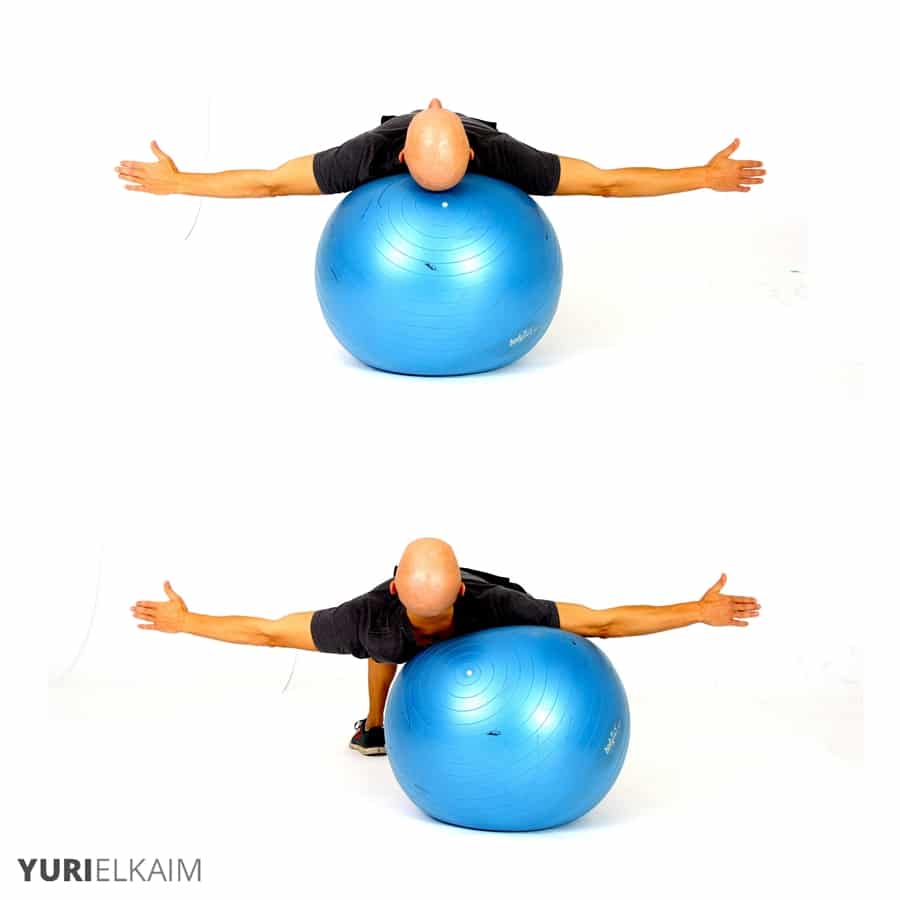 yoga ball exercises for beginners