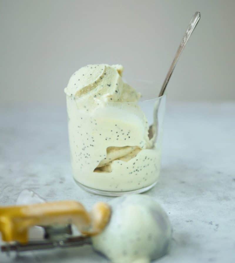 Lemon Curd Poppy Seed Nice Cream via Jillian Harris