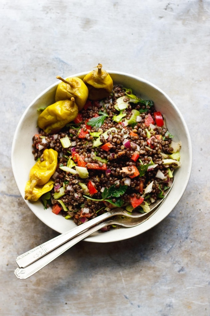 Lentil Crunch Salad via With Food and Love